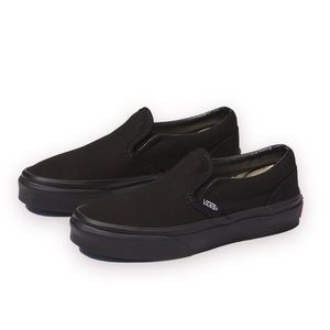 Black Vans Slip-On Skate Shoe kids